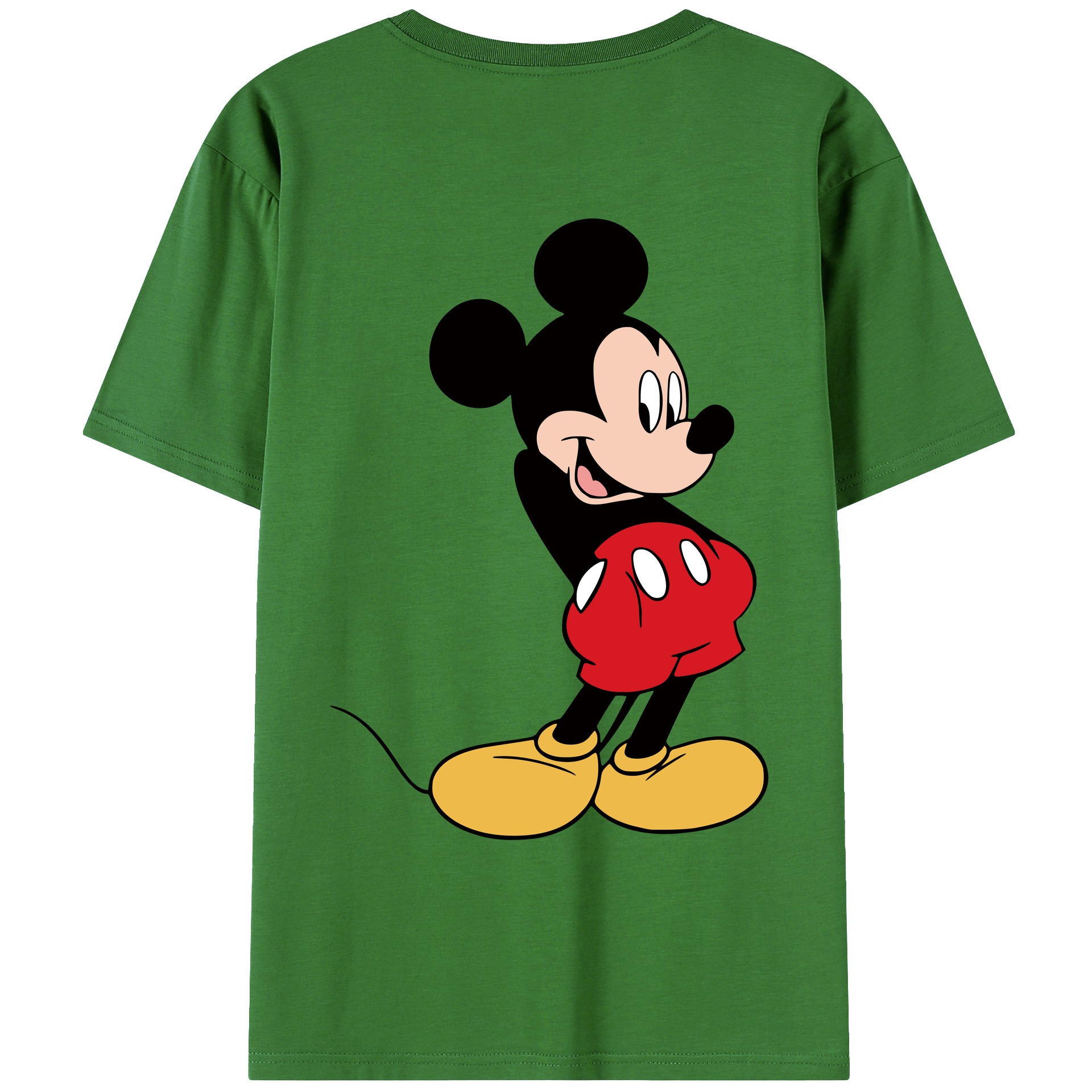 （画像用） ミッキーマウス Mickey Mouse レディース半袖Tシャツ(バックプリント)